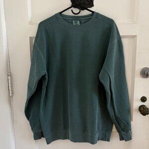 Comfort Colors Adult Crewneck Sweatshirt | Blue Spruce Pigment Dyed | Mens Large